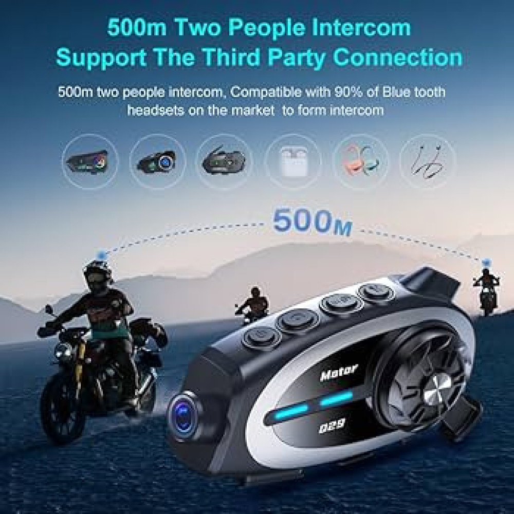 Q29 HELMET BLUETOOTH INTERCOM WITH CAMERA